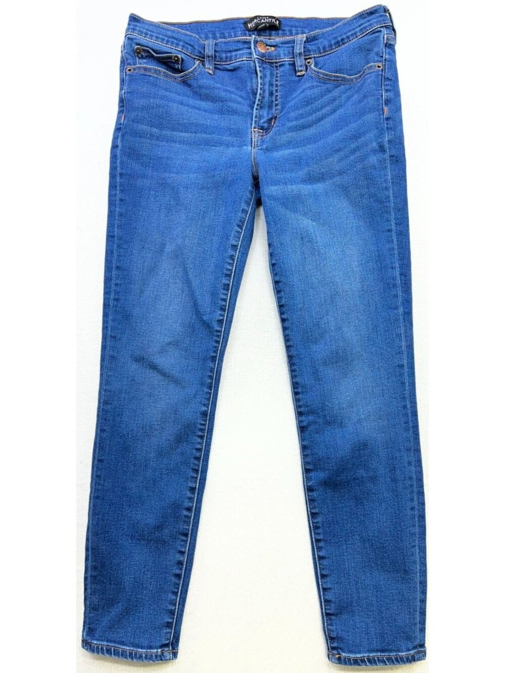 J.Crew Mercantile Women's Skinny Jeans Stretch Denim Size W29 L28 Blue Mid Wash